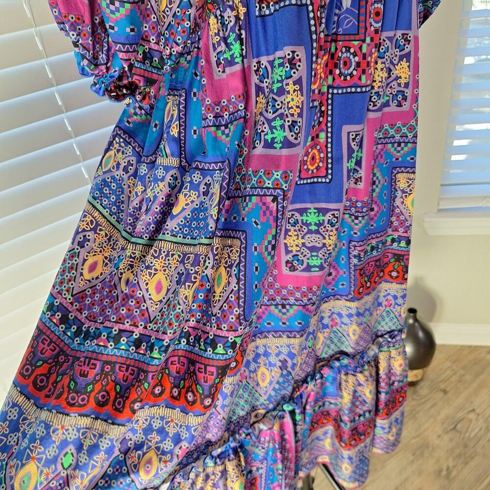 Hunter Bell New York Size M Short Sleeve Boho Maxi Dress - Picture 11 of 13